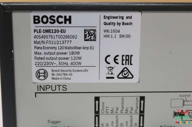 Bosch Plena Mixer Amplifier - PLE-1ME120-EU