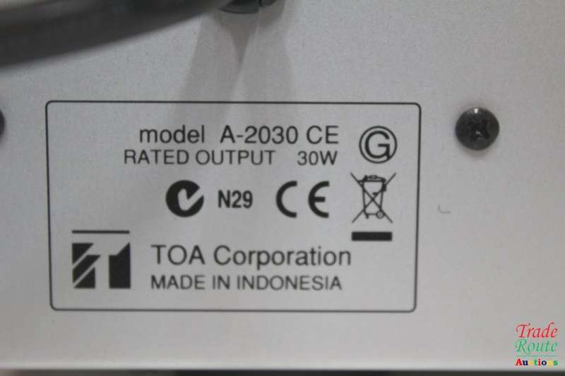 TOA  PA  Amplifier A-2030 CE Amp 30W