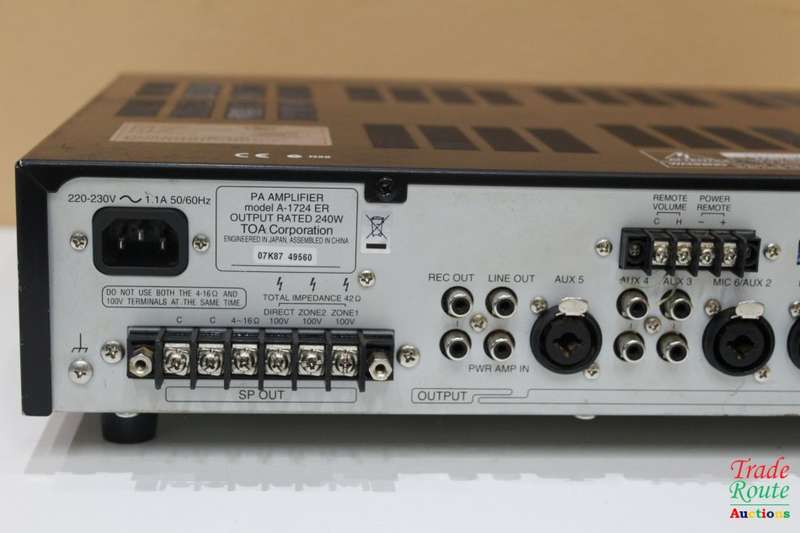 TOA PA A-1724 240W Mixer Amplifier