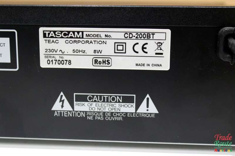 Tascam CD-200BT Rackmount CD Player With Bluetooth Receiver