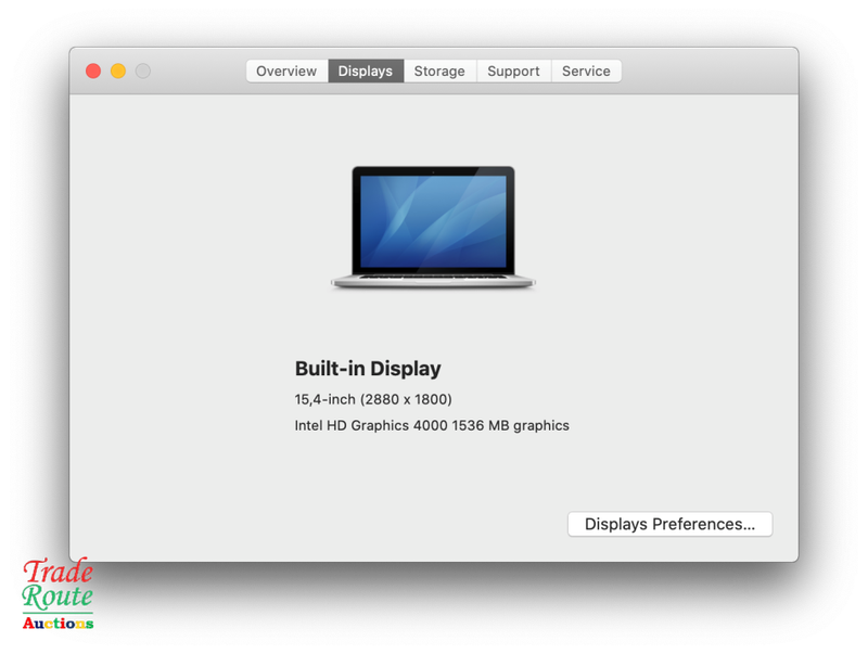 Apple MacBook Pro 15 inch Retina Display | Core i7 2.6GHz | 8GB RAM | 512GB SSD