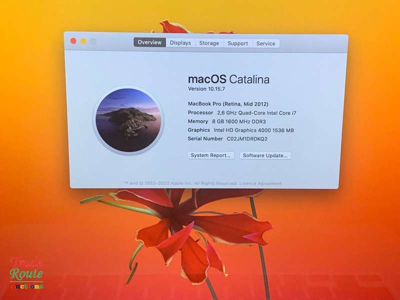 Apple MacBook Pro 15 inch Retina Display | Core i7 2.6GHz | 8GB RAM | 512GB SSD