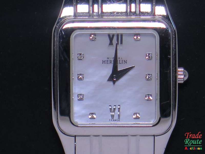 Michel Herbelin Women`s Watch Stainless Steel Bracelet Mother of Pearl Dial - 17427.1 - unworn DEMO