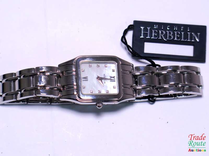 Michel Herbelin Women`s Watch Stainless Steel Bracelet Mother of Pearl Dial - 17427.1 - unworn DEMO