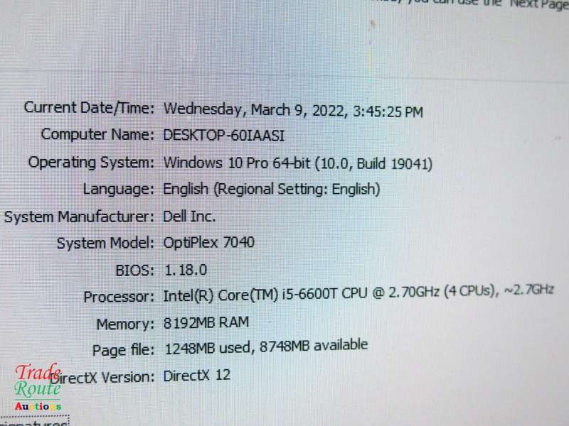 Dell OptiPlex 7040 MICRO Tower Desktop MINI PC | Core i5 6600T 2.7Ghz | 8GB RAM | 256GB SSD COMPUTER
