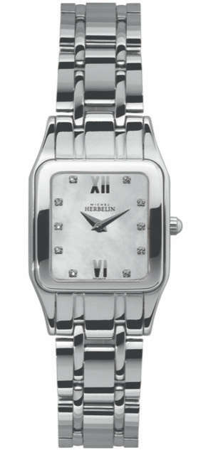 Michel Herbelin Women`s Watch Stainless Steel Bracelet Mother of Pearl Dial - 17427.1 - unworn DEMO