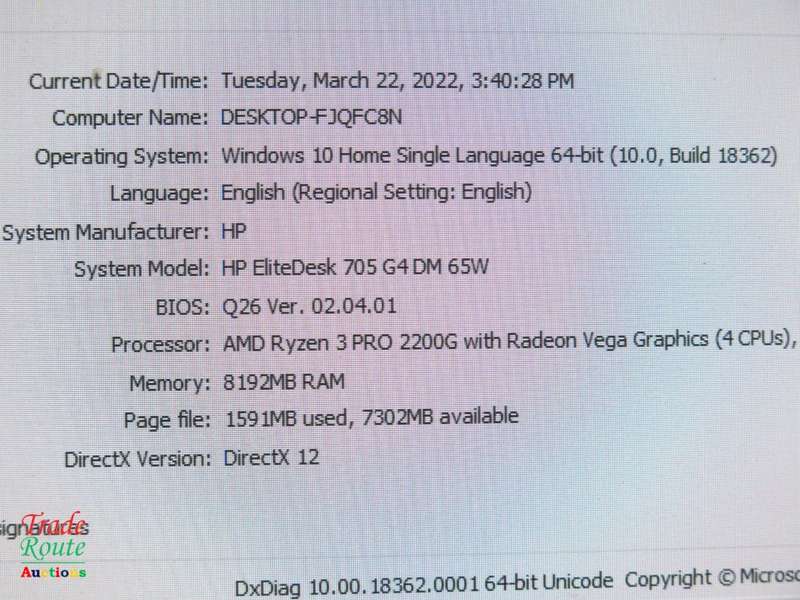 HP EliteDesk 705 G4 Mini Desktop Computer | AMD Ryzen 3 PRO 2200G Radeon Vega Graphics ** GAMING PC