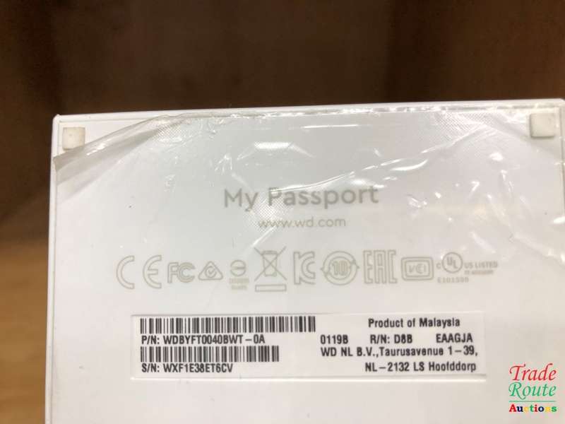 WD 4TB My Passport USB 3.0 Secure Portable Hard Drive (White)