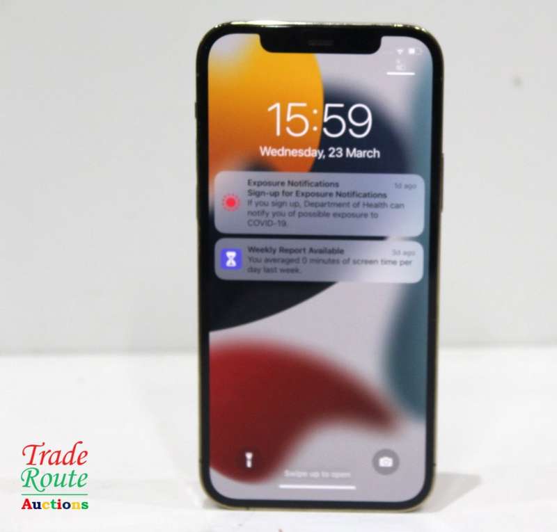 APPLE IPHONE 12 PRO GOLD 128GB BOXED + SLEEVE - MINT CONDITION A2407