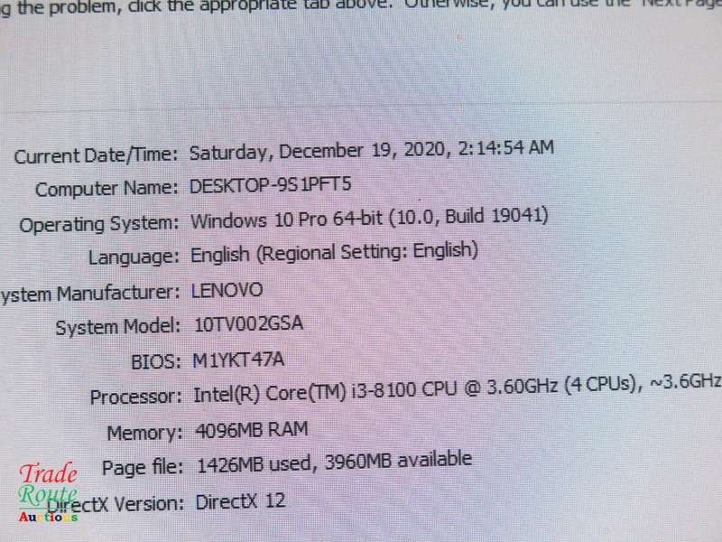 Lenovo V530 MT (Mini Tower) Desktop PC | CORE i3-8100 8th Gen 3.6GHz