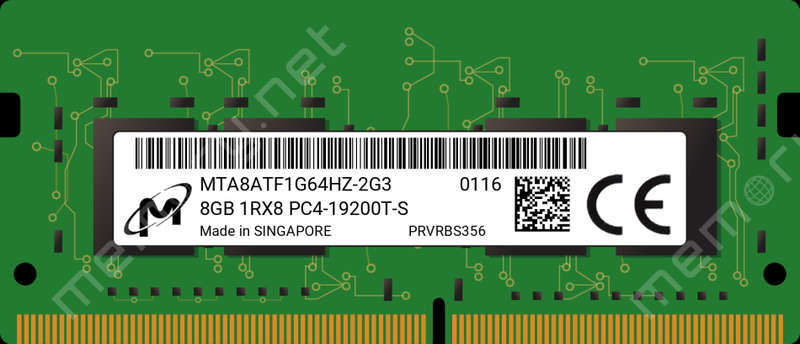 8GB LAPTOP RAM - Micron 8GB DDR4 RAM Laptop Memory PC4-2400T [ MTA8ATF1G64HZ-2G3 ]