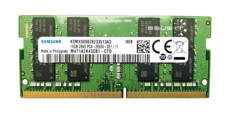 16GB DDR4 RAM for Laptops - Samsung [ M471A2K43CB1-CTD ] PC4-2666V