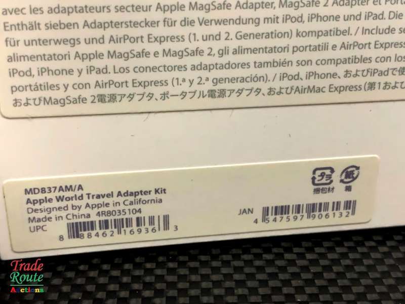 Apple World Travel Power Adapter Plug Kit - MD837AM/A - Brand New Sealed Pack