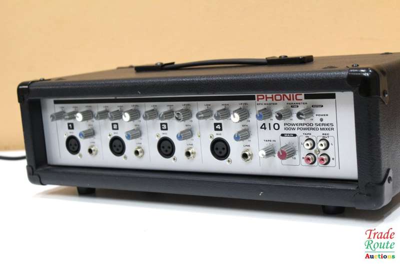 Phonic Powerpod 410 100W 4-Channel Powered Amplifier Mixer - 4 mic/line input channels