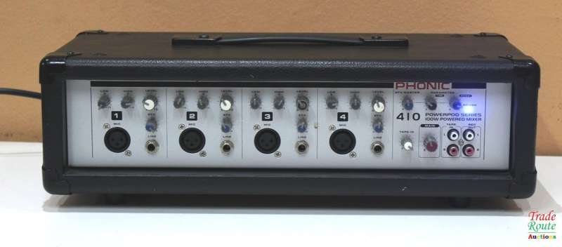 Phonic Powerpod 410 100W 4-Channel Powered Amplifier Mixer - 4 mic/line input channels