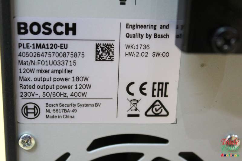 Bosch Plena Mixer Amplifier - (Model : PLE-1MA120-EU) R 6,000-00 Value