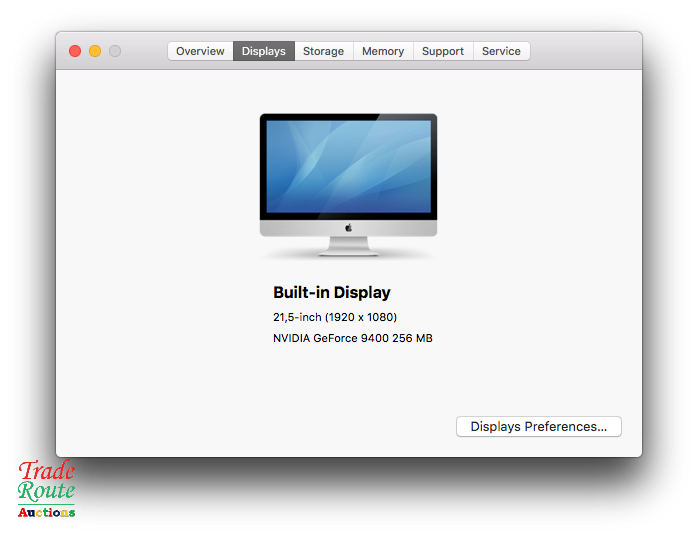 Apple iMAC | 21.5 INCH | Core 2 Duo 3.06Ghz | 4GB RAM | 500GB HDD - Nvidia Geforce Graphics