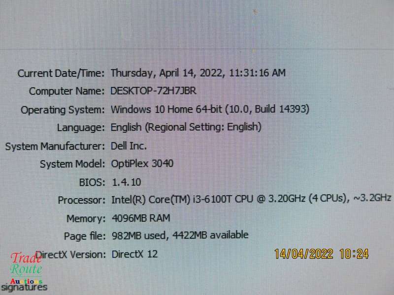 Dell OptiPlex 3040 Micro Desktop PC | Core i3 6100 6th Gen 3.2Ghz | 4GB RAM | 500GB HDD PC