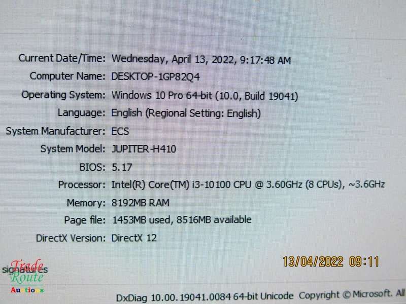 Mecer Jupiter H410 MINI PC Intel Core i3-10100 10th Gen 3.6GHz 8GB RAM 500GB HDD