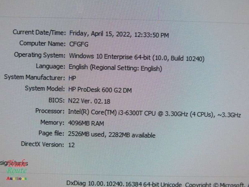 HP ProDesk 600 G2 Desktop Mini Computer