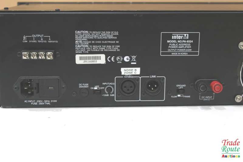 Inter-M PA-9324 Single Channel Heavy-Duty Public Address Power Amplifier Amp 240W