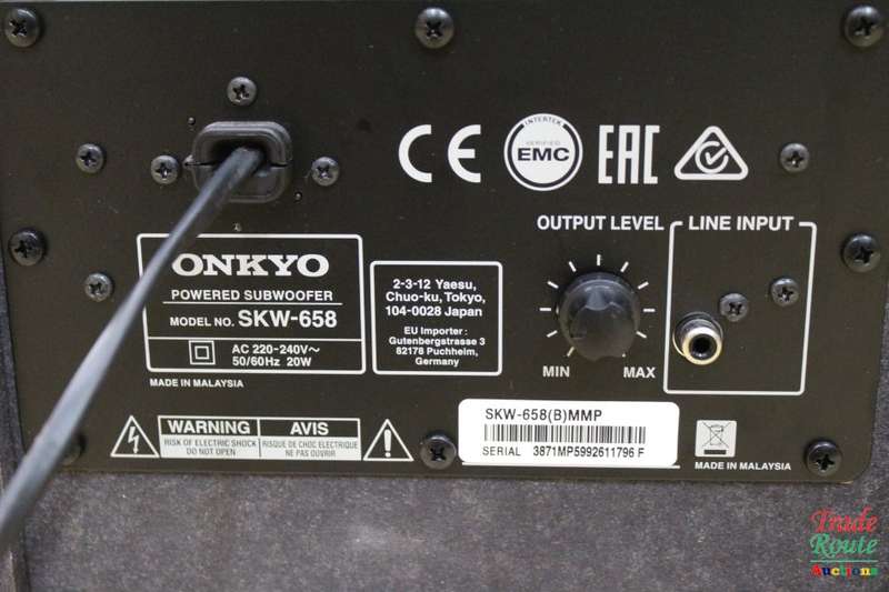 Onkyo SKW-658 SubWoofer - Bass Reflex Powered Subwoofer