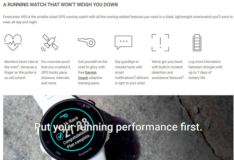 Garmin Forerunner 45S Watch