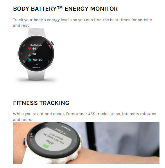 Garmin Forerunner 45S Watch
