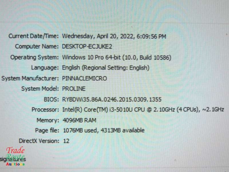 Intel NUC Mini-PC NUC5i3RYH | CORE i3 5010U 2.1GHz | 4GB RAM | 500GB HDD DESKTOP PC