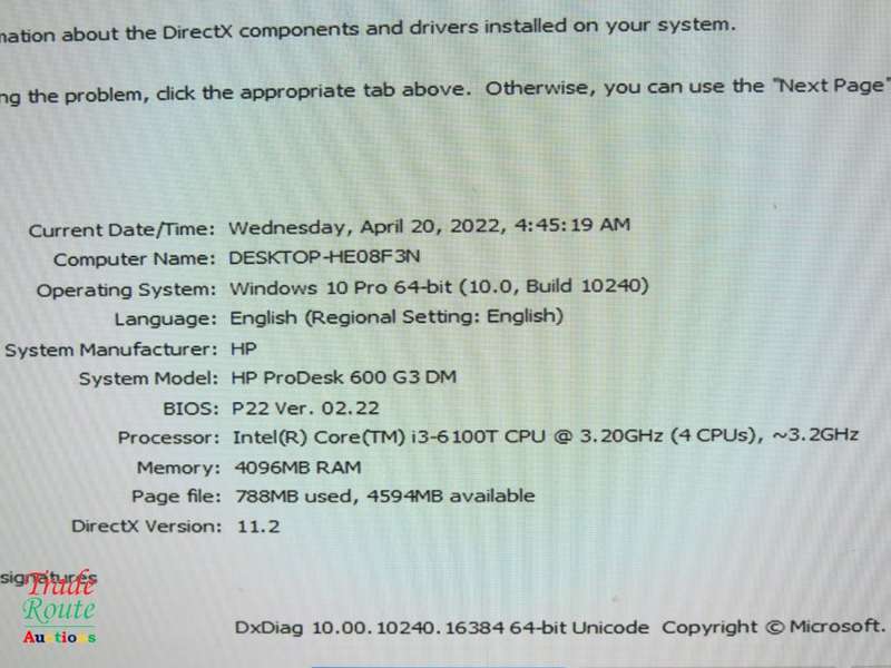 HP ProDesk 600 G3 DM Mini Desktop Computer | Core i3 6100T 6th Gen 3.2Ghz | 4GB RAM | 128GB SSD