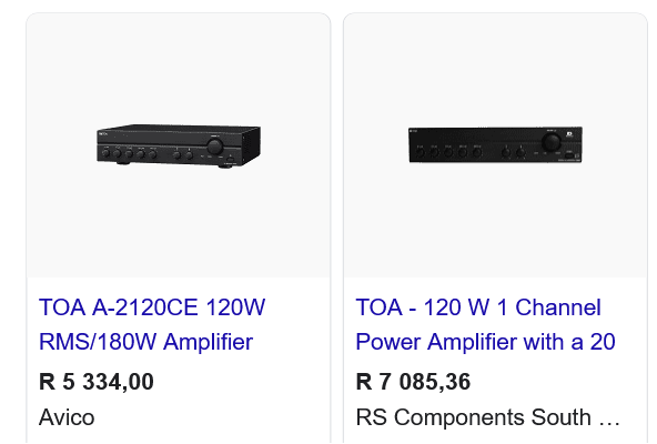 TOA PA Amplifier A-2120 CE Amp 120W [ ONE KNOB MISSING ] R 5000 Value