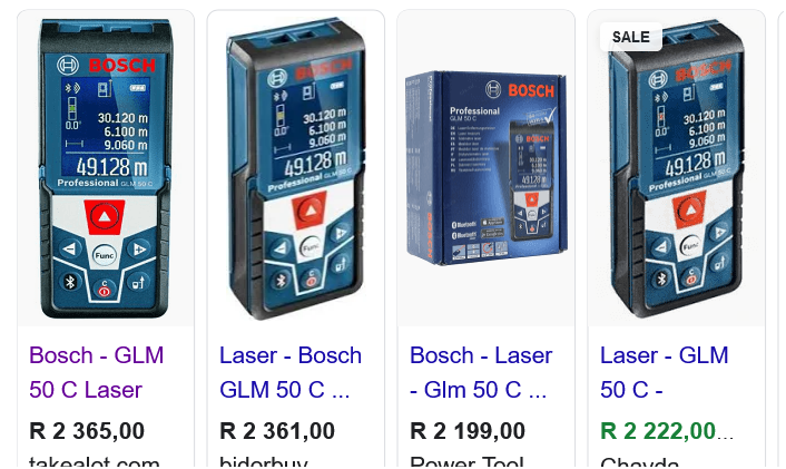 Bosch GLM 50 C Laser Range Finder ** R 2300 Value ** Grab a bargain ** R1 Bids