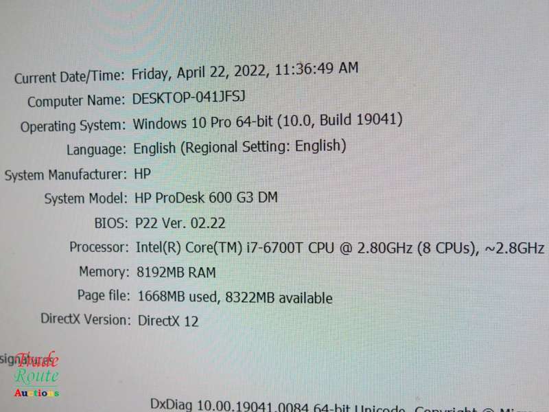 HP ProDesk 600 G3 DM Mini Desktop Computer PC | Core i7 6700T 6th Gen 2.8Ghz | 8GB RAM | 500GB HDD