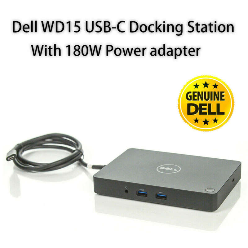 Docking Station with 180W power Adapter - DELL WD15 4K Business Docking Station K17A USB-C K17A001