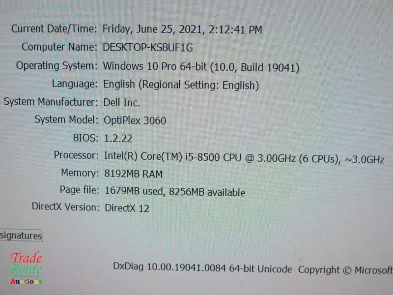 Dell OptiPlex 3060 SFF Desktop PC | Core i5 8500 8th Gen 3.0Ghz | 8GB RAM | 256GB SSD