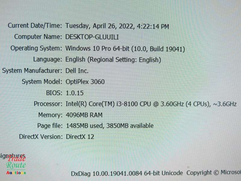 Dell OptiPlex 3060 MT (Mini Tower) Desktop PC | Core i3 8100 8th Gen 3.6Ghz