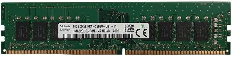 Hynix 16GB DDR4 PC4-21300 2666MHz 288-pin DIMM DDR4 RAM for Desktops [ HMA82GU6DJR8N-VK ]