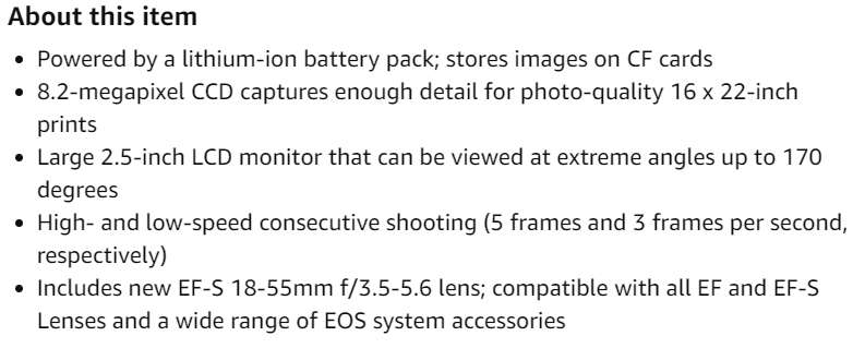 Canon EOS 30D 8.2MP Digital SLR Camera Kit with EF-S 18-55mm f/3.5-5.6 Lens