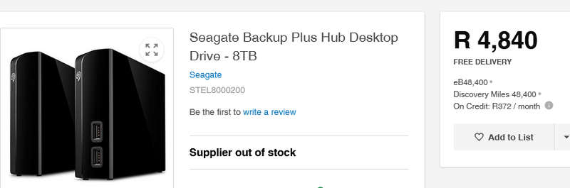 SEAGATE 8 TB Backup Plus Desktop Hard Drive Hub - 8TB External HDD [ BRAND NEW ]