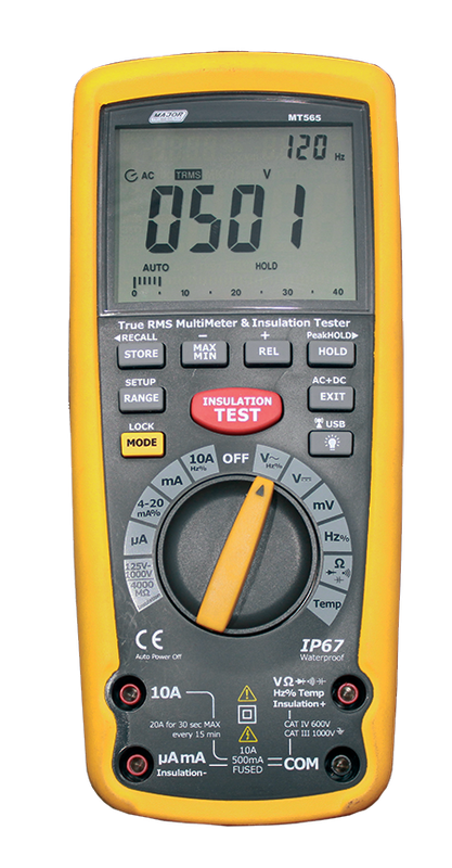 MajorTech MT565 TRMS DMM (125V, 250V, 500V & 1000V)  Insulation Multimeter