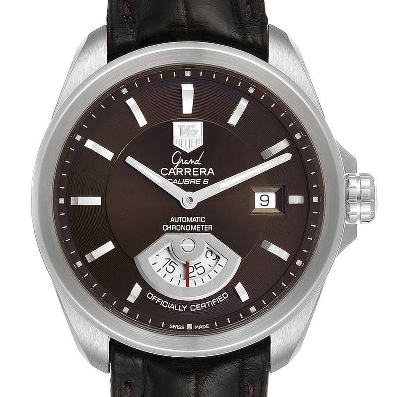 Tag Heuer Grand Carrera Calibre 6 Brown Dial Automatic Chronometer Men's Watch WAV511C