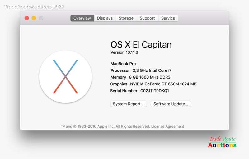 Apple MacBook Pro 15.4-inch  | Core i7 2.3GHz | 8GB RAM | 256GB SSD  ** RETINA DISPLAY **
