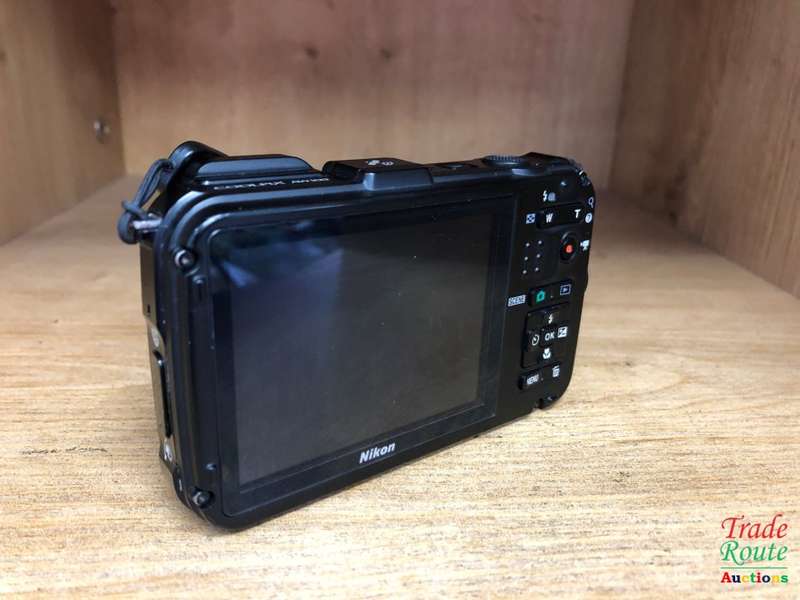 Nikon COOLPIX AW100 Waterproof Compact Digital Camera - Black (16MP, 5x Optical Zoom) 3 inch LCD