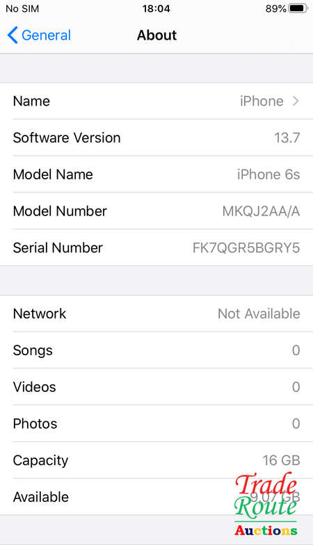 APPLE IPHONE 6S | A1688 - BATTERY FAULTY - CRACKED OUTER GLASS  *** APPLE IPHONE 6S ***