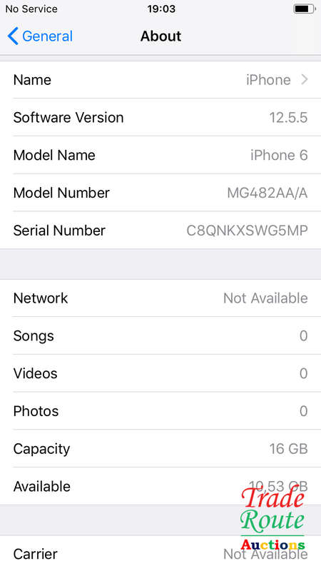 APPLE IPHONE 6 | A1586 | MG482AA/A| 16GB - [ NO NETWORK ] - FOR SPARES OR REPAIR