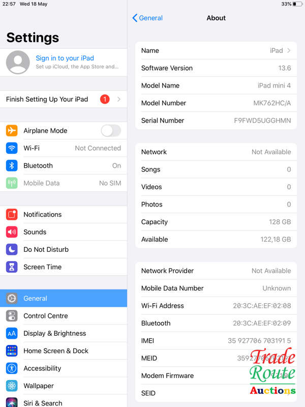 Apple iPad Mini 4 128GB  A1550 - MK762HC/A