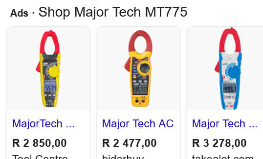 Major Tech  MT775 1000A  AC/DC TRMS Clamp Meter ** R 3000 value Grab a bargain **