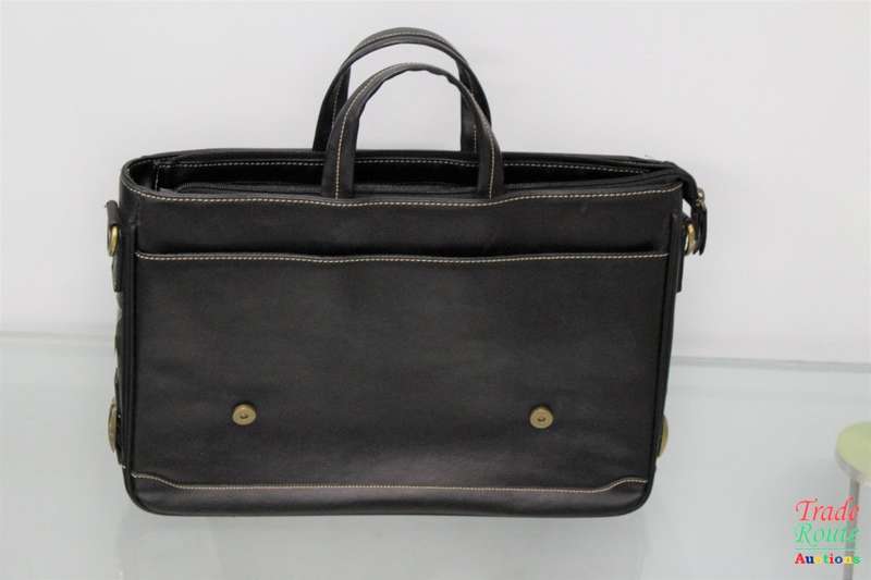 Montblanc Black Leather Briefcase/Document Case Laptop Bag for Gentleman [ MONT BLANC ]
