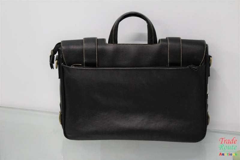 Montblanc Black Leather Briefcase/Document Case Laptop Bag for Gentleman [ MONT BLANC ]