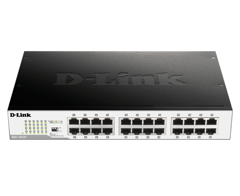 D-Link GigaExpress DGS-1024D 24 Port 10/100/1000 Gigabit Un-Managed Layer2 Switch
